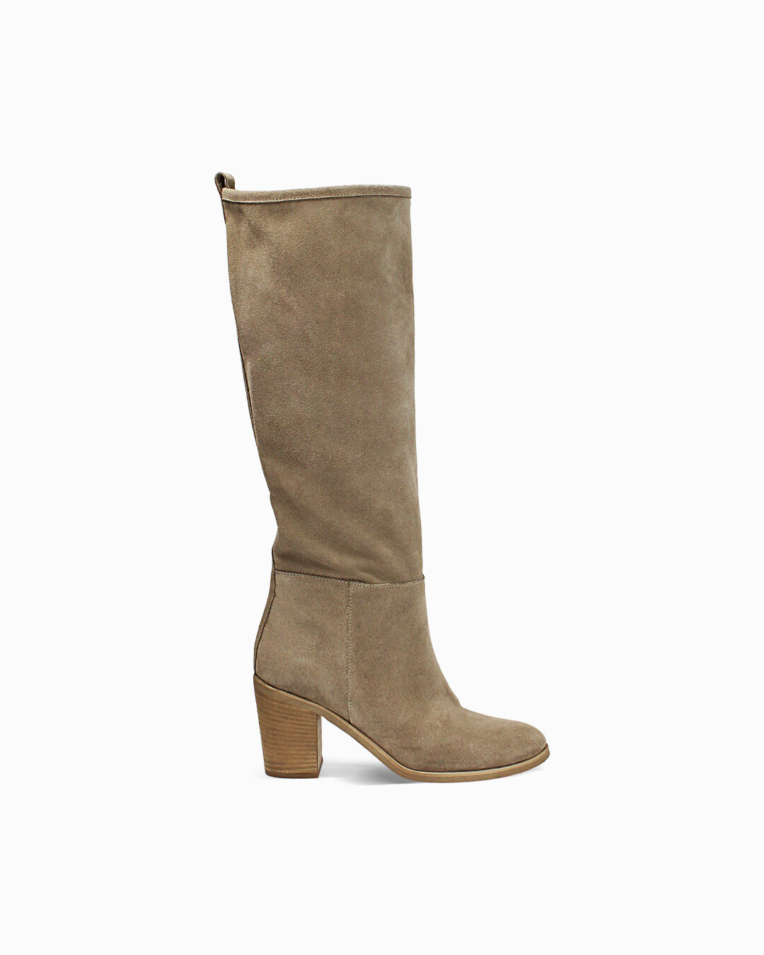 Stivali di camoscio beige