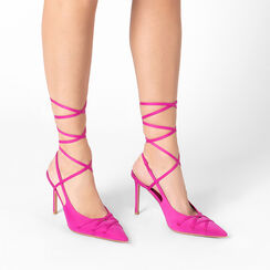 Zapatos de salón slingback de mujer fucsia con cordón, Primadonna, 252156420LYFUCS035, 002a