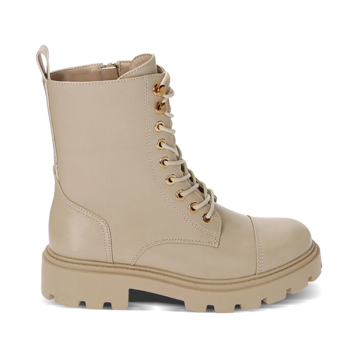 Anfibi da donna color panna, Primadonna, 220610909EPPANN035