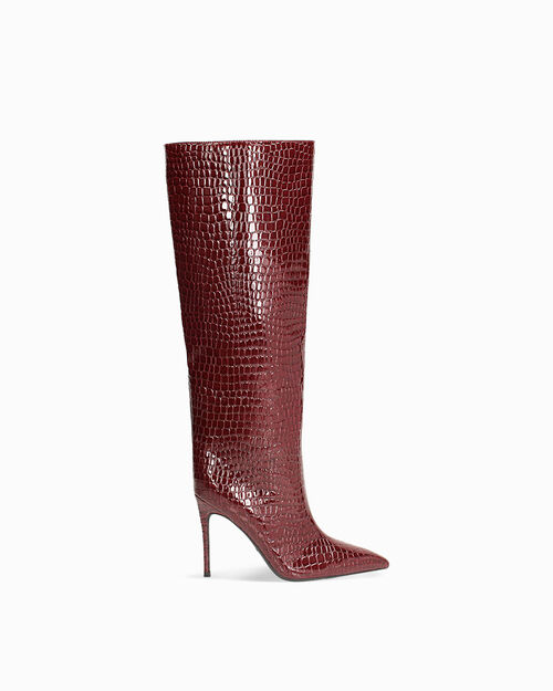 Botas cereza efecto cocodrilo tac&oacute;n 10 cm, CHESS