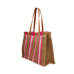 Borsa donna mare grande fucsia in raffia, Primadonna, 25J904704RFFUCSUNI, 003 preview