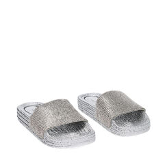 Sandalias de playa plateadas con piedras, Primadonna, 230920608ETARGE035, 002a