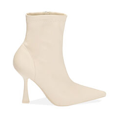 Botas al tobillo crema , tacòn 9,5 cm, Primadonna, 214912908EPPANN037, 001a