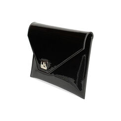 Pochette donna nera in vernice, Primadonna, 255125554VENEROUNI, 004 preview