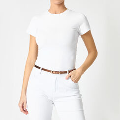 ACCESSORIES BELT LAMINATED RAME, Primadonna, 25B413456LMRAMEUNI, 002a