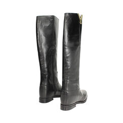 Stivali in pelle nera con plateaux interno di 2,7 cm, Primadonna, 26N515092PENERO035, 004 preview