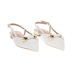 Bailarinas slingback de mujer blancas en punta, Primadonna, 254906043EPBIAN036, 003 preview