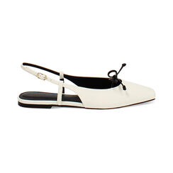 Ballerine slingback donna panna con punta quadra, Primadonna, 254939201EPPANN035, 001 preview