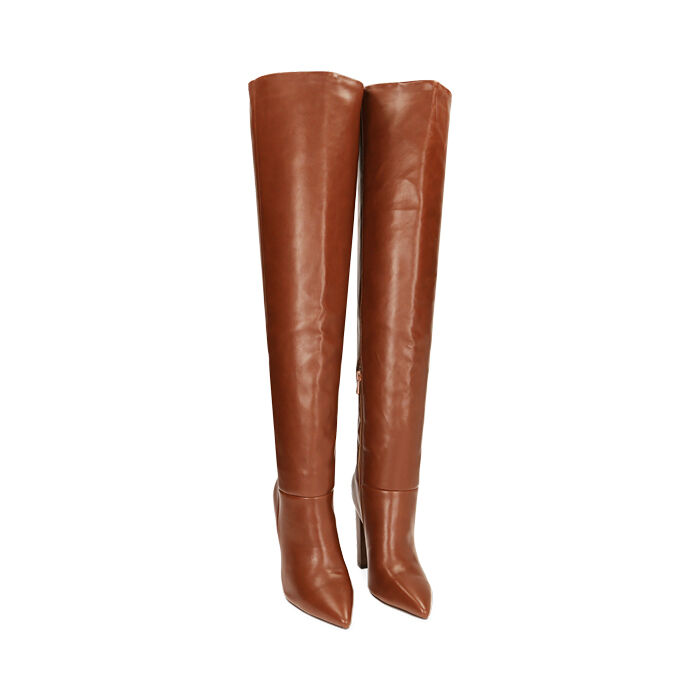 Stivali marroni al ginocchio hot sale