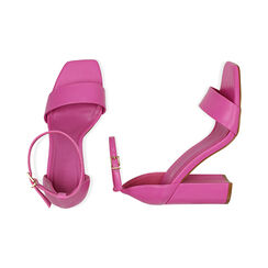 Sandalias fucsia, tacón 9 cm, Primadonna, 192104901EPFUCS036, 003 preview