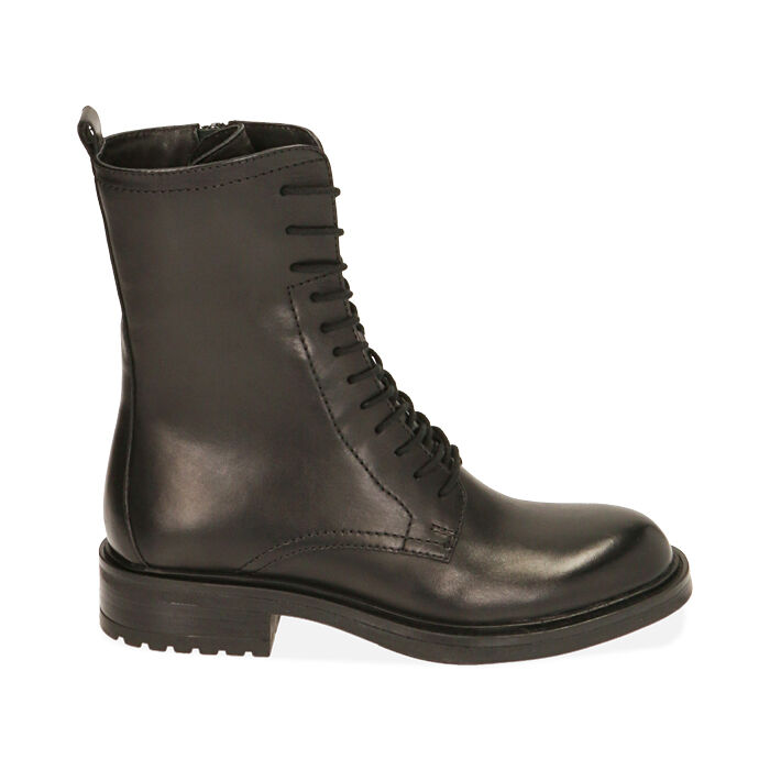 Anfibi donna classici neri in pelle Primadonna Collection
