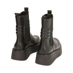 Chelsea boots neri, platform 5 cm , SALDI, 180619304EPNERO037, 004 preview