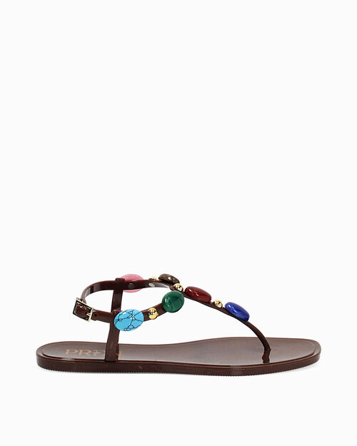 Sandales de plage marron minimalistes, DK BROWN