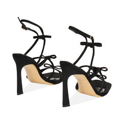 Sandalo donna nero con fiocchi, tacco 10 cm, Primadonna, 252140404LYNERO035, 004 preview