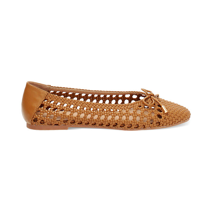 Bailarinas cognac trenzadas para mujer, Primadonna, 254986902EICOGN035