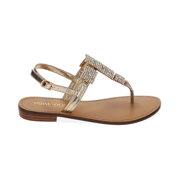 Sandali donna infradito oro gioiello Primadonna Collection