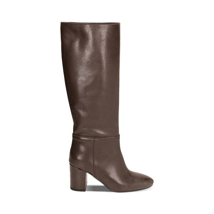 Stivaletti testa di on sale moro con tacco