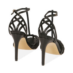 Sandali cage neri, tacco 10 cm , Primadonna, 192174226EPNERO036, 003 preview