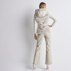 Cappotto smanicato panna cappuccio, Primadonna, 226500221FUPANNL, 005 preview