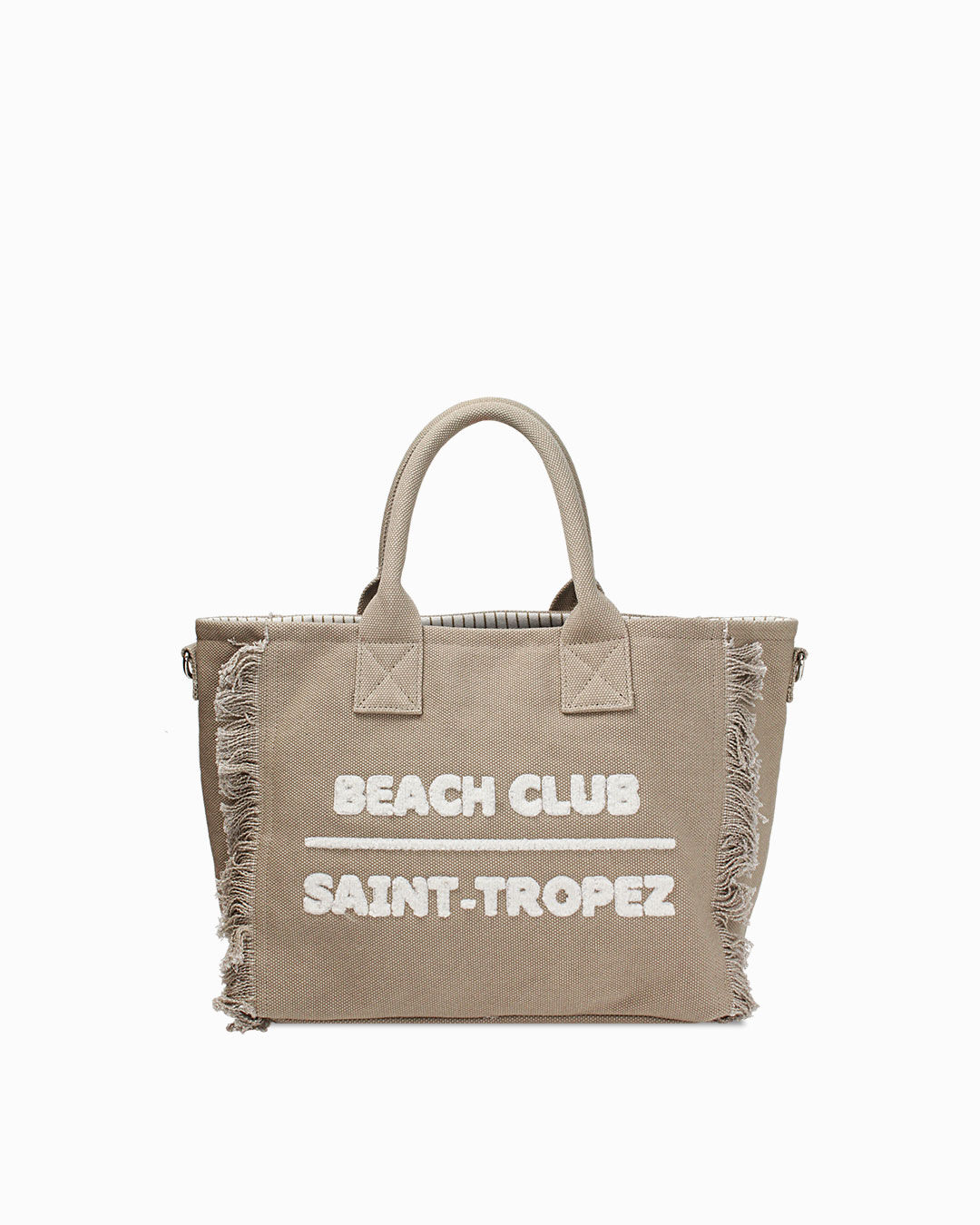 Borsa canvas beige a mano
