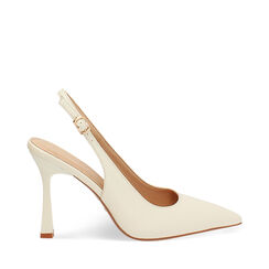 D&eacute;collet&eacute; panna tacco 9,8 cm, Scarpe, 274934237EPPANN035, 001a