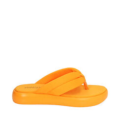 Ciabatte infradito arancio in nylon, 194986753LYARAN036, 001a