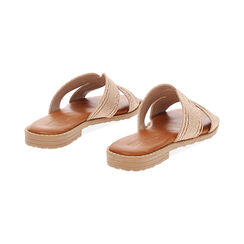 Sandalias planas de mujer color rosa oro de tela, Primadonna, 254959329TSRAOR036, 004 preview