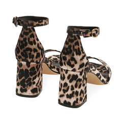 Sandales en satin léopard, talon 7 cm , Primadonna, 194946335RSLEOP035, 004 preview