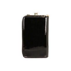 Mini-bag nera in vernice, Primadonna, 225105631VENEROUNI, 004 preview