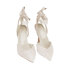 Décolleté lace-up bianche, tacco 9,5 cm, Primadonna, 212126304EPBIAN035, 002a