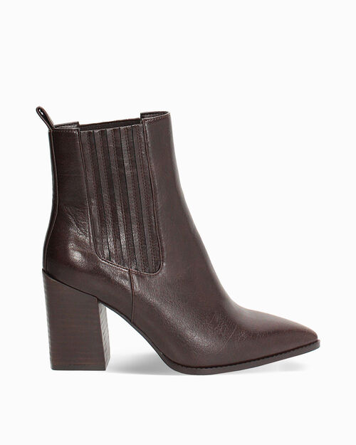Botines marr&oacute;n oscuro tac&oacute;n 8,5 cm