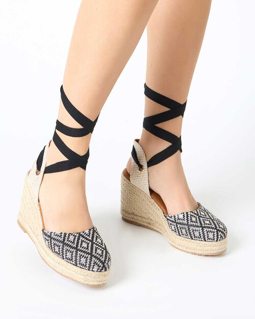 Campesine donna nere-panna in raffia, MULTI COLOR