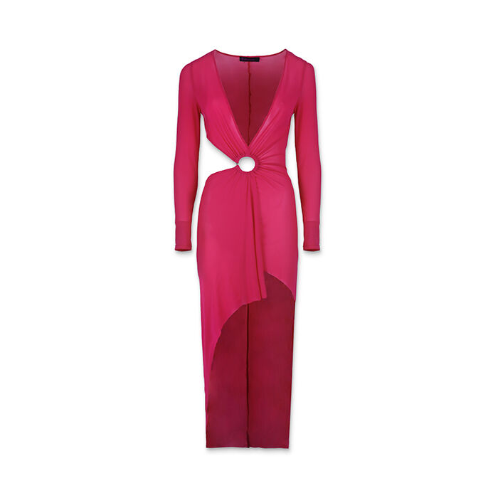 Vestito donna fucsia in tessuto, Primadonna, 25C924404TSFUCSM
