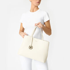 Sac à main femme couleur crème, Primadonna, 255701419EPPANNUNI, 002a