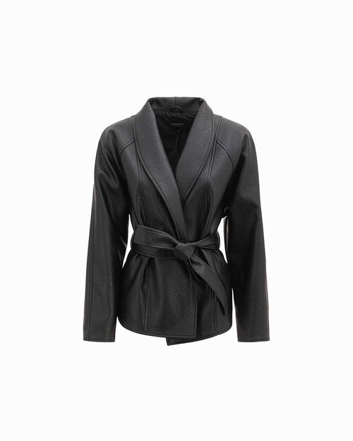 Giacca kimono nero elegante, BLACK