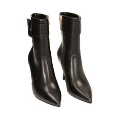 Stivaletti neri con fibbia, tacco 8,5 cm, Primadonna, 222162861EPNERO035, 002 preview