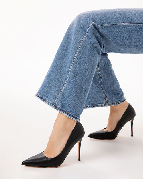 D&eacute;collet&eacute; nere tacco 10 cm, BLACK