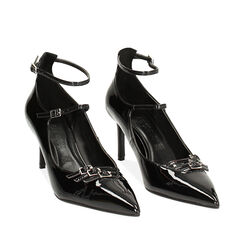 Décolleté nere in vernice, tacco 7 cm, Primadonna, 242156720VENERO037, 002a