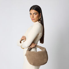 Bolso de mano taupe redondo, Primadonna, 240804465CMTAUPUNI, 002a
