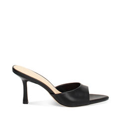Mules open toe donna nere, tacco 8,5 cm, Primadonna, 254908801EPNERO035, 001a