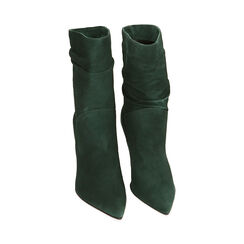 Ankle boots verdi in camoscio, tacco 10 cm , Primadonna, 20L660062CMVERD035, 002 preview