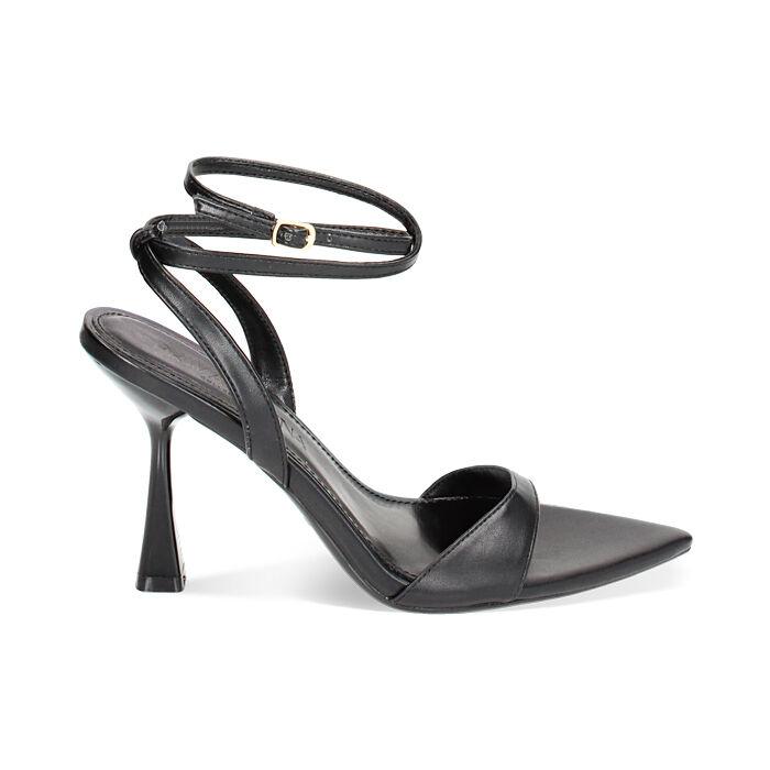 Sandali neri, tacco 9,5 cm, Ultime occasioni, 234929419EPNERO035