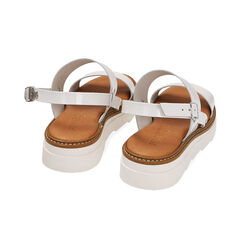 Sandali bianchi in pelle vernice, Primadonna, 214304549VFBIAN035, 003 preview
