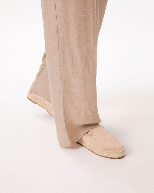 Espadrillas beige con tacco 3 cm, BEIGE