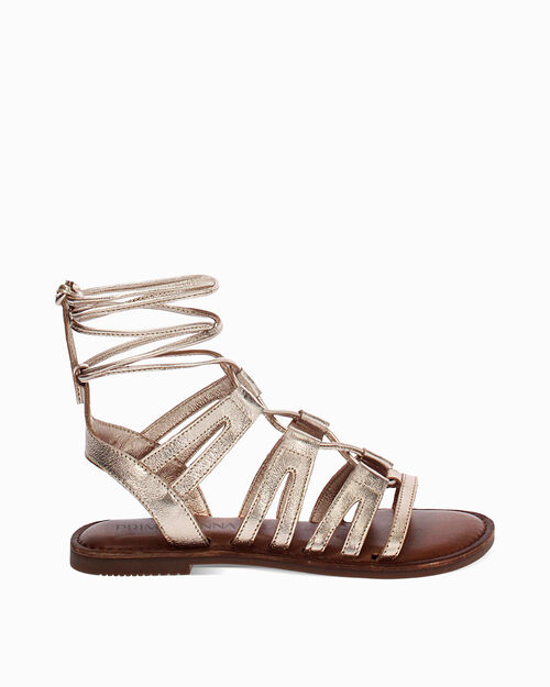 Sandali bassi rosa-oro eleganti, MULTI COLOR