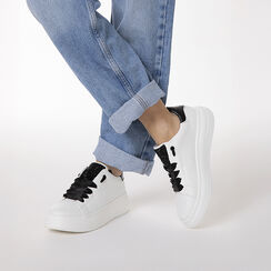 Zapatillas blancas y negras tac&oacute;n 5 cm, Zapatos, 272826212EPBINE035, 002 preview