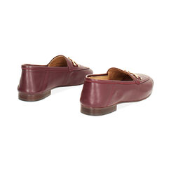 Mocasines burdeos de piel auténtica con suela de goma, Primadonna, 26N108061PEBORD035, 004 preview