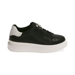 Sneakers nere, suola 4,5 cm , Primadonna, 202806632EPNERO035, 001 preview