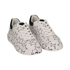 Sneakers bianche stampa stelle, SPECIAL SALE, 172621032EPBIAN035, 002 preview