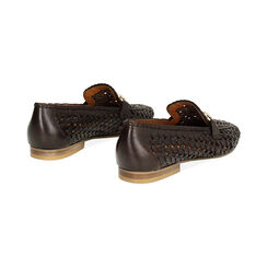 Mocassino testa di moro in pelle intrecciata, Primadonna, 251427020PIMORO036, 004 preview